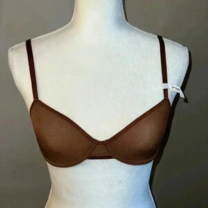 Aerie Smoothez Sheer Balconette Underwire Bra in Brown